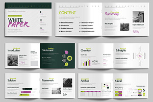 Clean White Paper Design Template, a Brochure Template by MightyDesign