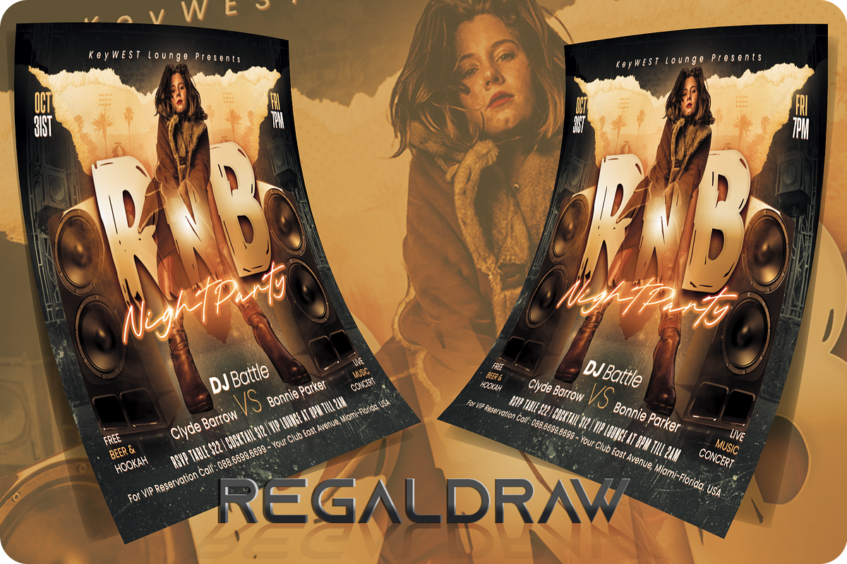 RnB Music Flyer, a Flyer Template by regalDRAW (Photo 2 of 3)