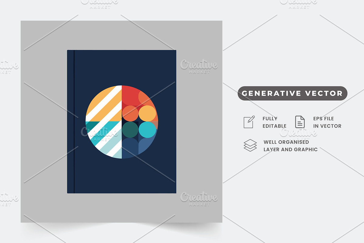 A book featuring a circular design o, a Graphic by Iftikhar Alam
