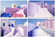 32 Santorini Stairs Illustrations, a Wallpaper Graphic by HipFonts (Thumbnail 7 of 9)