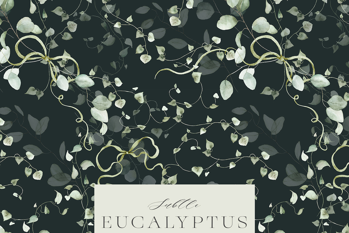 Watercolor Eucalyptus Green Floral, a Decorative Illustration by Veris Studio (Photo 17 of 20)