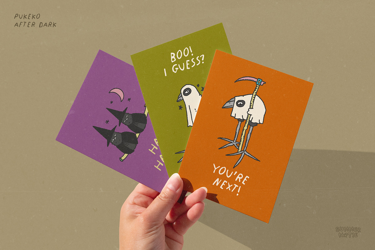 Pukeko After Dark Halloween Clipart, a Seasonal Illustration by Summernotie (Photo 3 of 8)