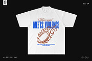 Rugby Flaming Ball T-Shirt Design, a Sport Illustration by shaondesigns (Thumbnail 3 of 6)