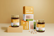 Pills Jar and Box Mockup, a Packaging Mockup by Artlogs x Modaldesain (Thumbnail 2 of 3)