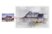 House Concept Sketch Art Effect, an Action Add-On by MRI STUDIO (Thumbnail 13 of 29)