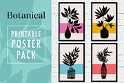 Botanical Printable Poster Pack, a Decorative Illustration by kristiangallagher (Thumbnail 1 of 2)