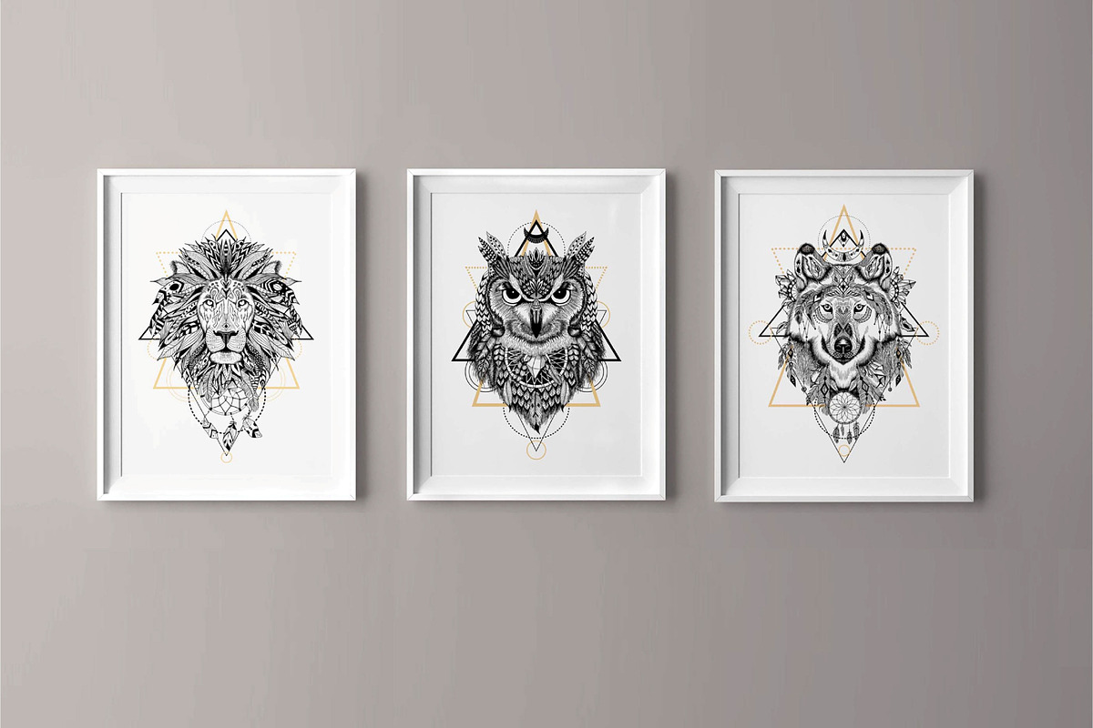 All tribal goods BUNDLE, an Animal Illustration by AnastasiaFears (Photo 11 of 17)
