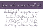 Jasmine Reminiscentse Light, a Script Font by Brittney Murphy Design (Thumbnail 2 of 2)