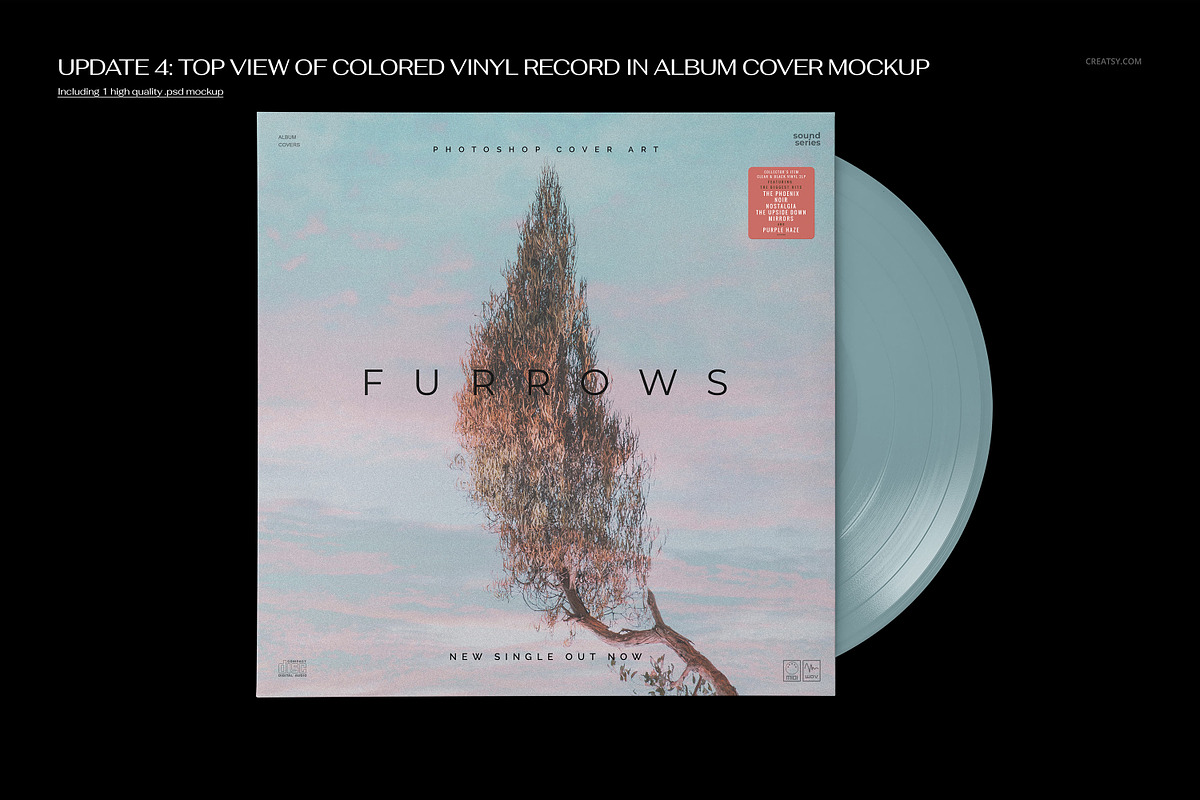 Vinyl Record Mockup Bundle, a Merchandise Mockup by creatsy5 (Photo 22 of 28)