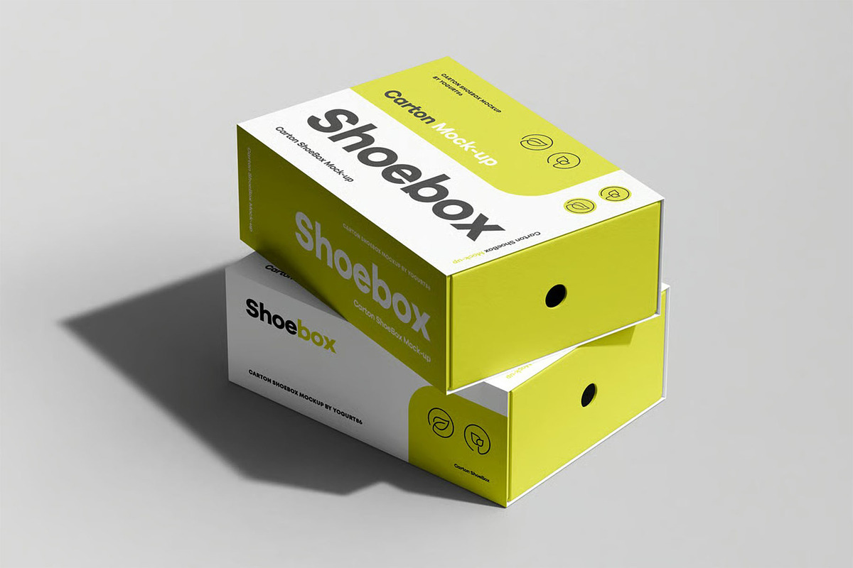 Shoe Box Mock-up, a Packaging Mockup by zippypixelstudio (Photo 12 of 15)
