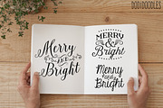 Typography Overlays~Merry and Bright, a Graphic by Jodi Van der Kruik (Thumbnail 1 of 2)