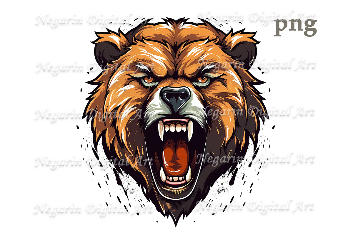 Watercolor Bear Logo Style, an Object Graphic by Negarin Digital Art (Photo 2 of 9)