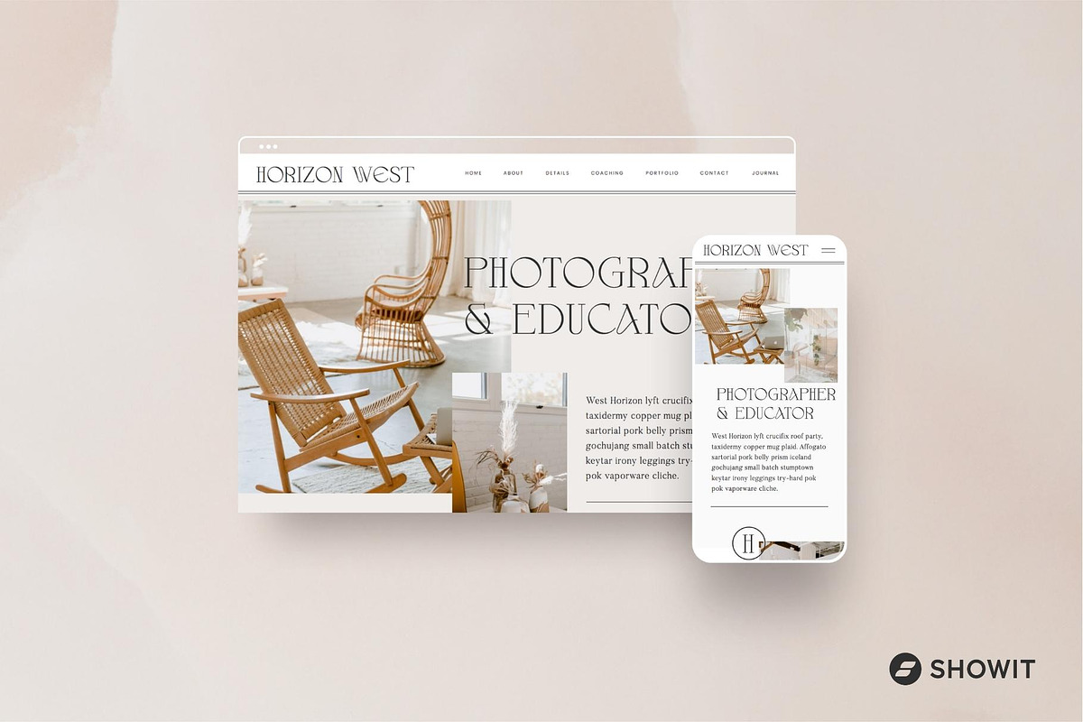 Showit Website Template - Horizon, a Websites & App Template by Oregon Lane Studio (Photo 1 of 4)