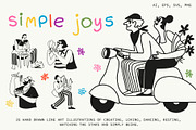 Simple Joys: 35 Hand Drawn Doodles, a Person Illustration by Olly Kava (Thumbnail 1 of 9)