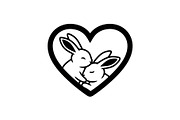 Cute Bunny Love Silhouette Icons, an Illustration by Creativeshirt (Thumbnail 46 of 51)