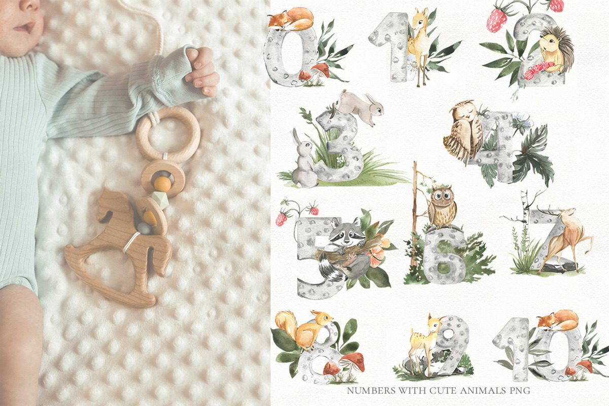 Woodland animal watercolor set, an Animal Illustration by Love Watercolor Store (Photo 7 of 15)