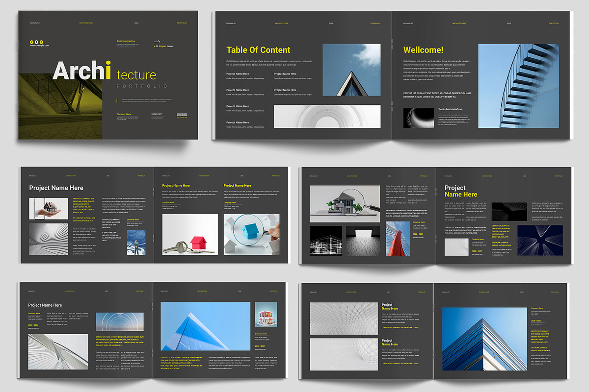 Architecture Portfolio Design Layout preview 2