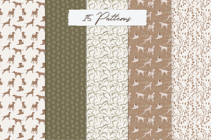 Dalmatian Dogs Seamless Patterns