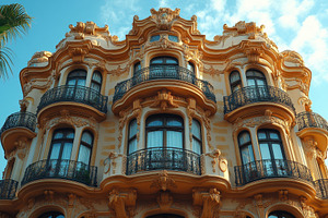 Beautiful historic building with orn, a Photo by Tanuart