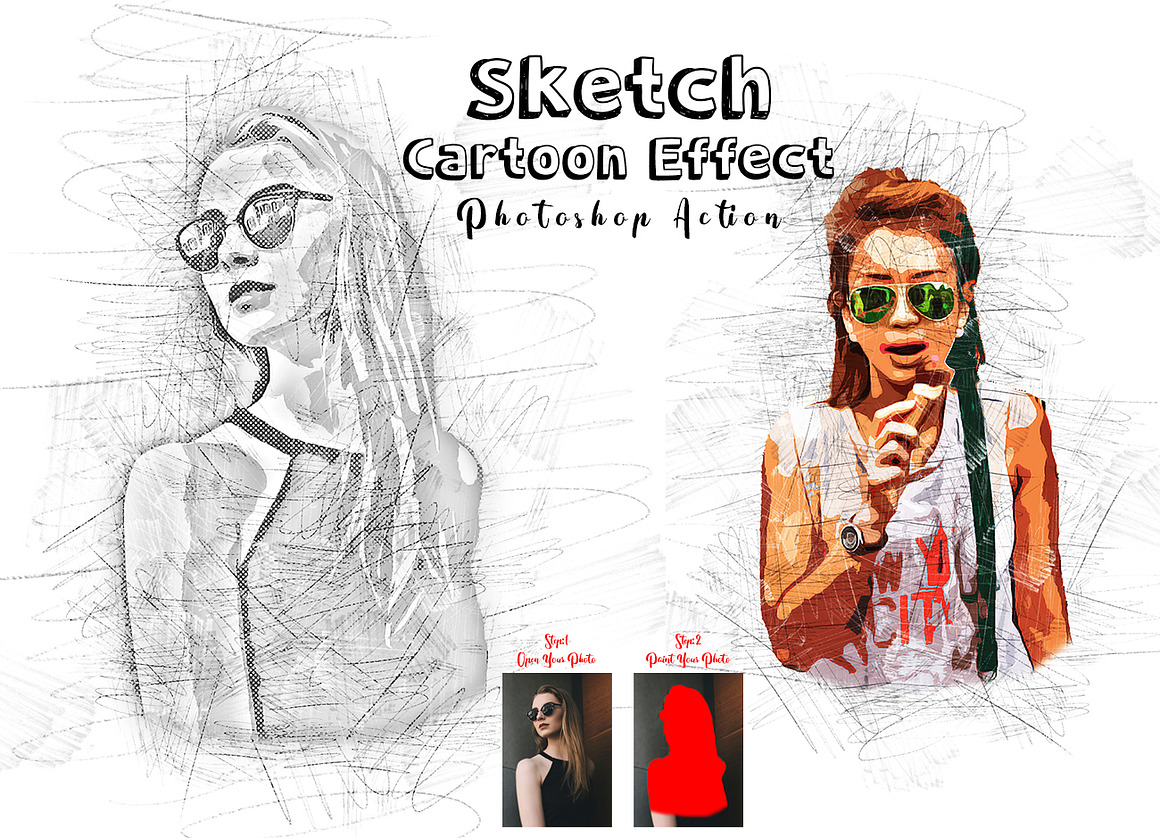Cartoon Photoshop Action Bundle, an Action Add-On by Studio Retouch (Photo 21 of 22)