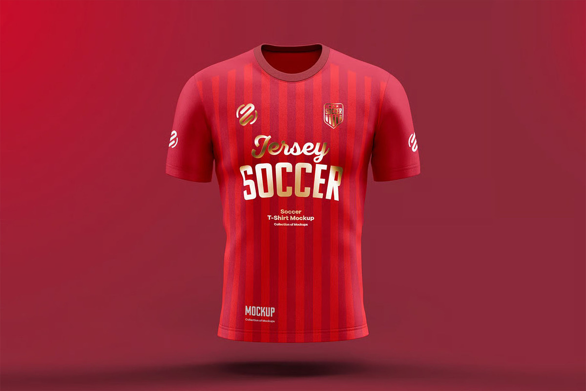 Soccer T-shirt Mock-up, a Shirt Mockup by zippypixelstudio (Photo 4 of 8)