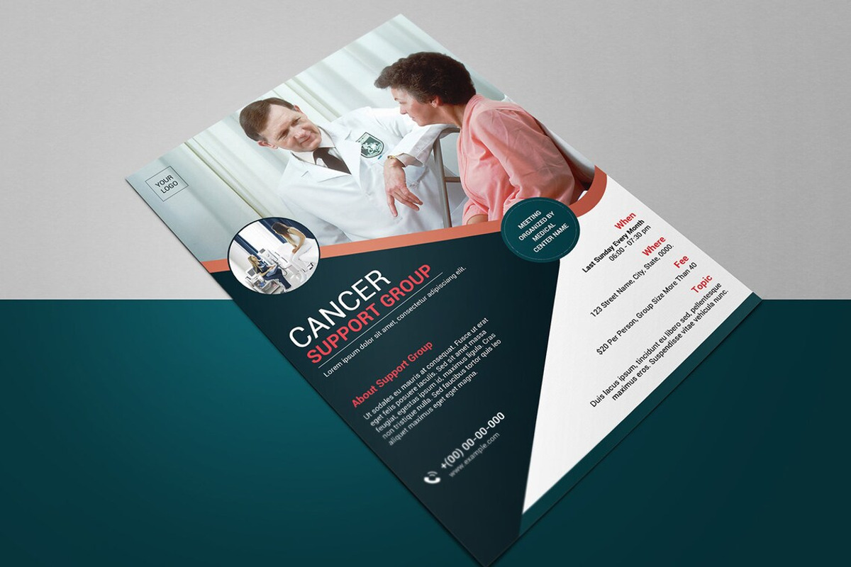 Medical Support Group Flyer, a Flyer Template by retrographix (Photo 2 of 4)
