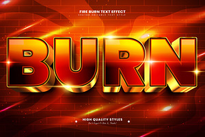 Burn Fire Editable Text Effect