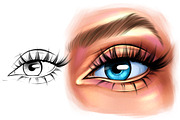 Procreate Nose lips eyes brushes, a Brush Add-On by Elenbushe (Thumbnail 4 of 5)