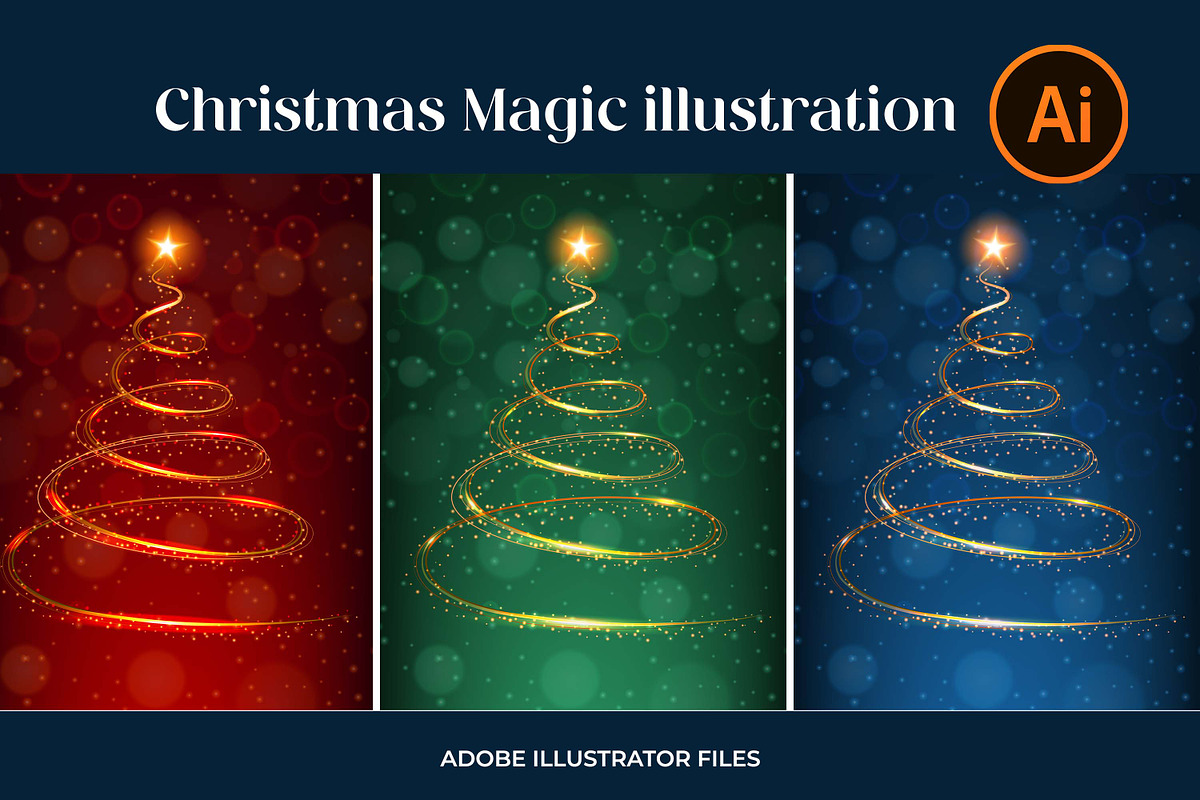 Set of Christmas Magic Illustration, a Decorative Illustration by Believe Creatives (Photo 1 of 3)