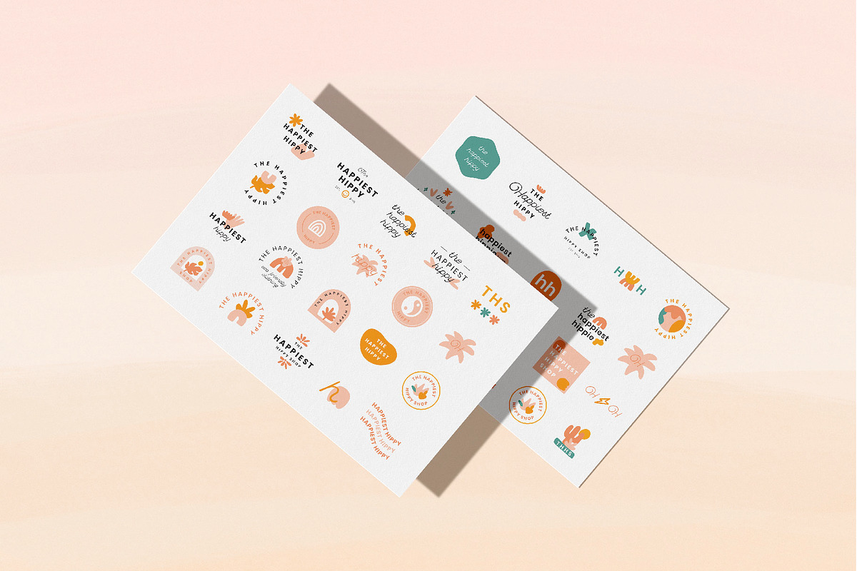 Retro Modern Hippy Logo Kit, a Branding & Logo Template by Forth and Wild (Photo 13 of 16)