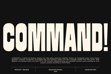 COMMAND! BOLD DISPLAY FONT!