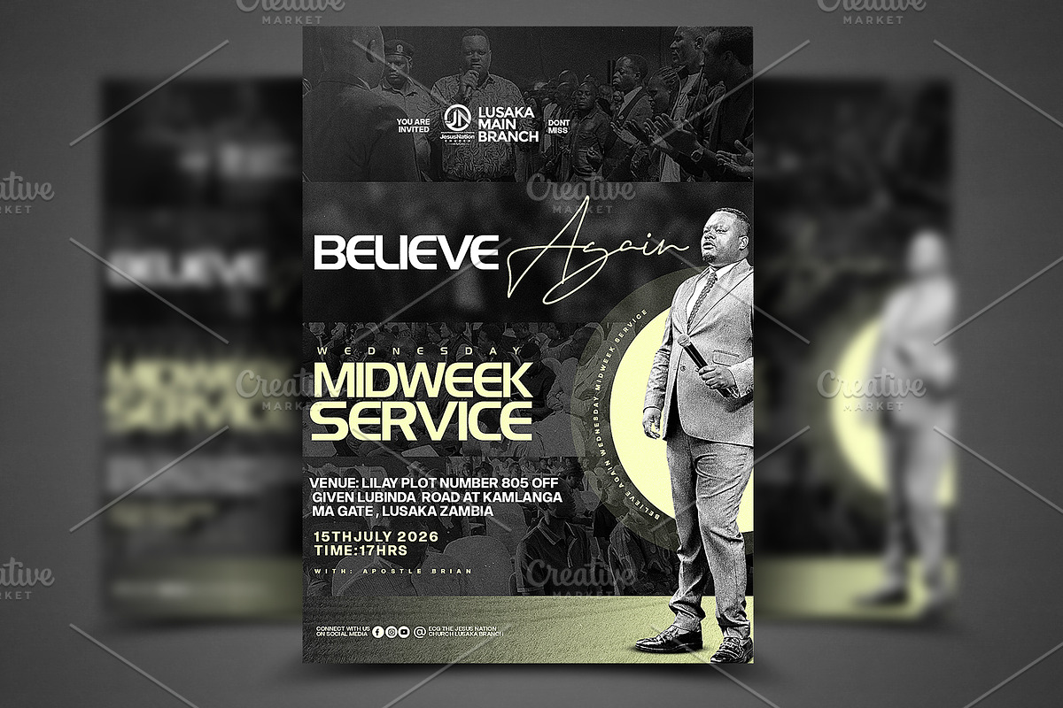 Midweek Prayer Service Church Flyer, a Social Media Template by church flyer templates (Photo 1 of 9)