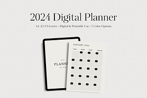 2024 Minimalist Digital Planner