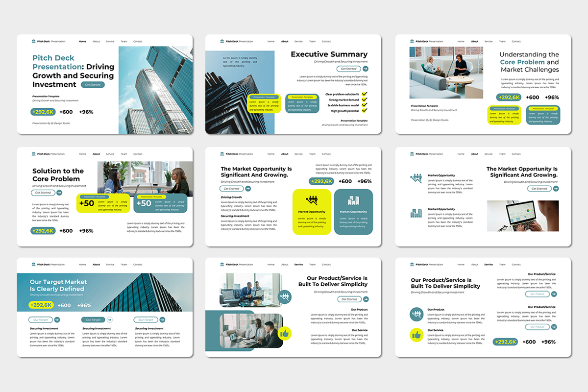 Pitch Deck - Google Slides Template, a Presentation Template by QR Design Studio (Photo 2 of 3)