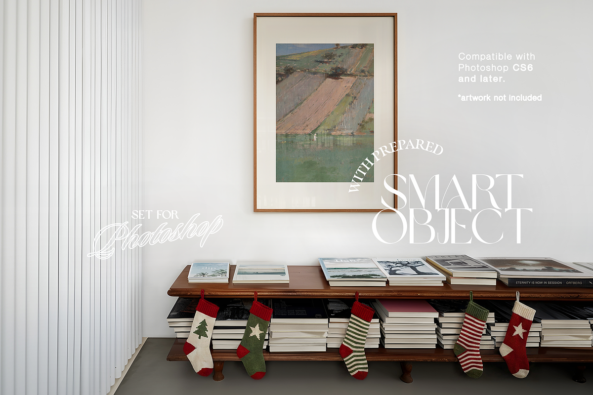A1 Frame Festive Minimalist Mockup, an Advertising Mockup by WasMockups (Photo 5 of 6)