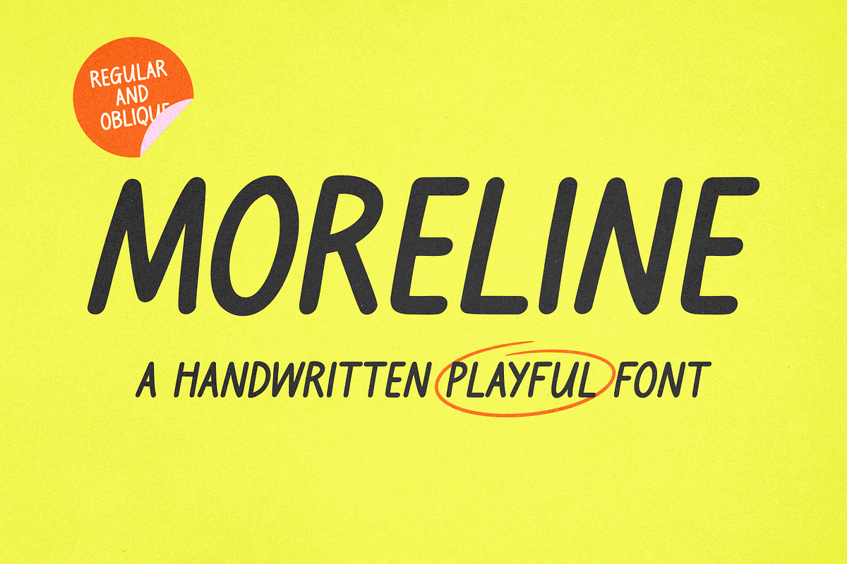 Moreline - Handwritten Font, a Handwritten Font by ™Creasi (Photo 2 of 6)