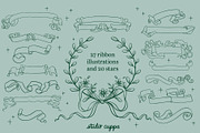 Ribbon Illustrations PNG EPS SVG, a Decorative Illustration by Cuppakeri (Thumbnail 2 of 4)