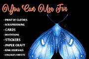 Watercolor Butterfly Clipart, an Illustration by CreationArt (Thumbnail 2 of 9)