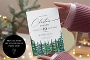 Editable Christmas Invitation, an Invitation Template by ForeverPrint (Thumbnail 3 of 8)
