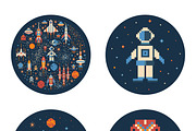 8 bit Galactic Patterns and Stickers, a Pattern Graphic by Alex Krugli (Thumbnail 8 of 8)