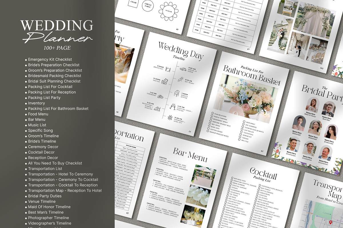 Floral Wedding Planner Template, a Presentation Template by SKY CREATION (Photo 2 of 6)