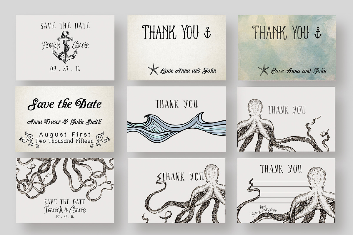 GIANT Nautical Wedding Collection, an Invitation Template by Knotted Design (Photo 4 of 5)