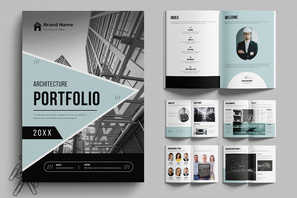 Architecture Portfolio Layout, a Brochure Template by MightyDesign (Photo 1 of 6)
