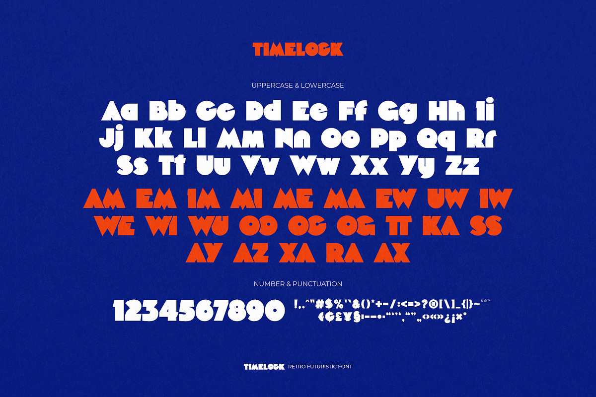 Timelock - Retro Futuristic Font, a Symbol Font by ikiiko (Photo 6 of 7)