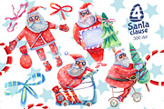 Santa Claus watercolor and Christmas, a Graphic by Olha Kalyta (Thumbnail 2 of 8)