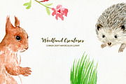 Woodland Animals Watercolor Clipart, an Animal Illustration by Corner Croft (Thumbnail 6 of 7)