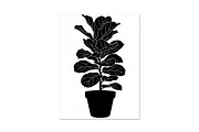 Minimal Potted Plant Silhouette, a Graphic by Artivon (Thumbnail 5 of 10)