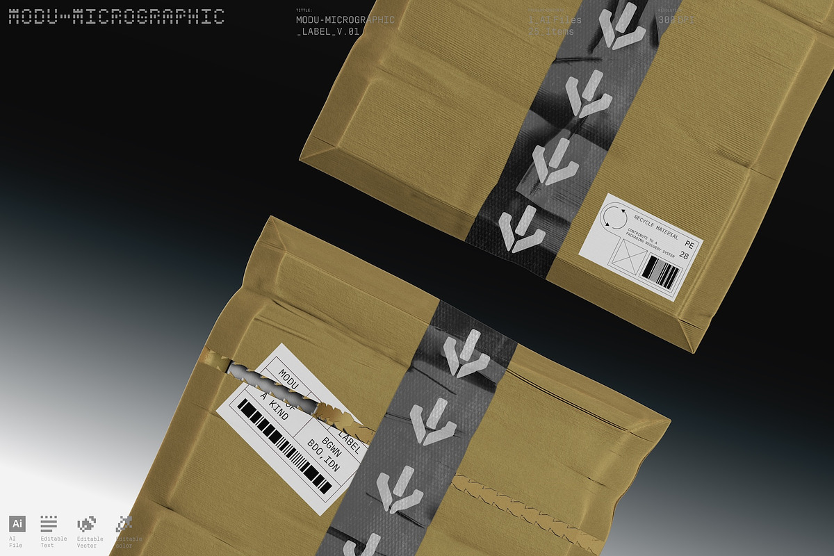 25 Vector Label Graphics - Editable, an Object Graphic by Moduclave Studio (Photo 2 of 3)