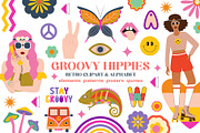 Retro Groovy Hippie Bundle, an Object Graphic by Sofico (Thumbnail 17 of 35)