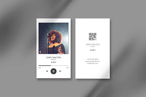Singer or Music Artist Business Card, a Business Card Template by Saman Osama